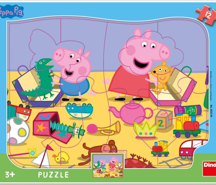 Puzzle - Dino - Peppa Pig se hraje