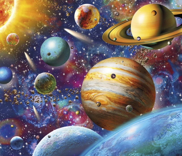 Puzzle - Dino - Planety