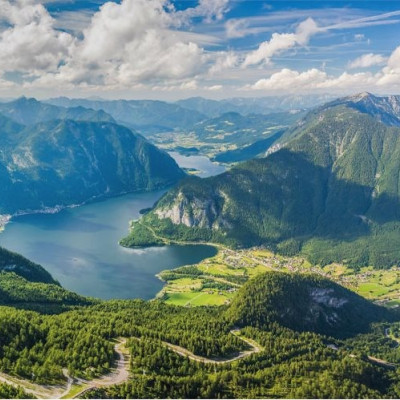 Pohled na Alpy - Panoramatické puzzle