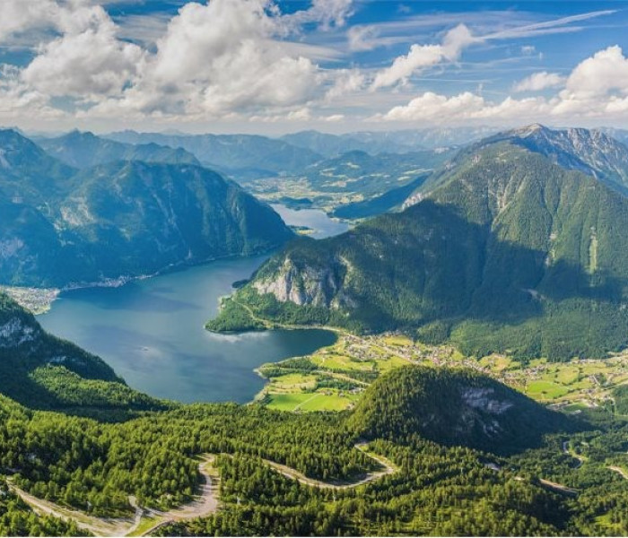 Puzzle - Dino - Pohled na Alpy - Panoramatické puzzle