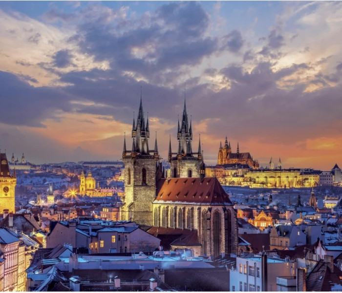 Puzzle - Dino - Pohled na Hradčany Svítící puzzle