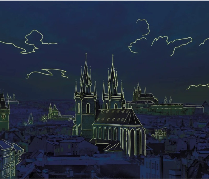 Puzzle - Dino - Pohled na Hradčany Svítící puzzle