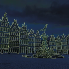 Puzzle - Dino - Bouře nad Antverpami Svítící puzzle