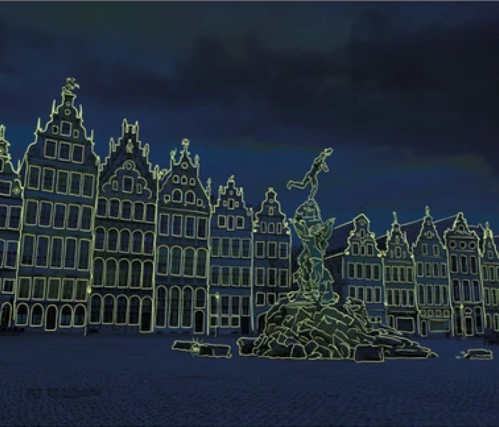 Puzzle - Dino - Bouře nad Antverpami Svítící puzzle