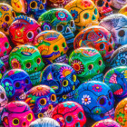 Puzzle - Enjoy - Barevné lebky