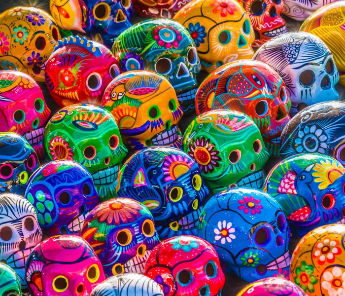 Puzzle - Enjoy - Barevné lebky