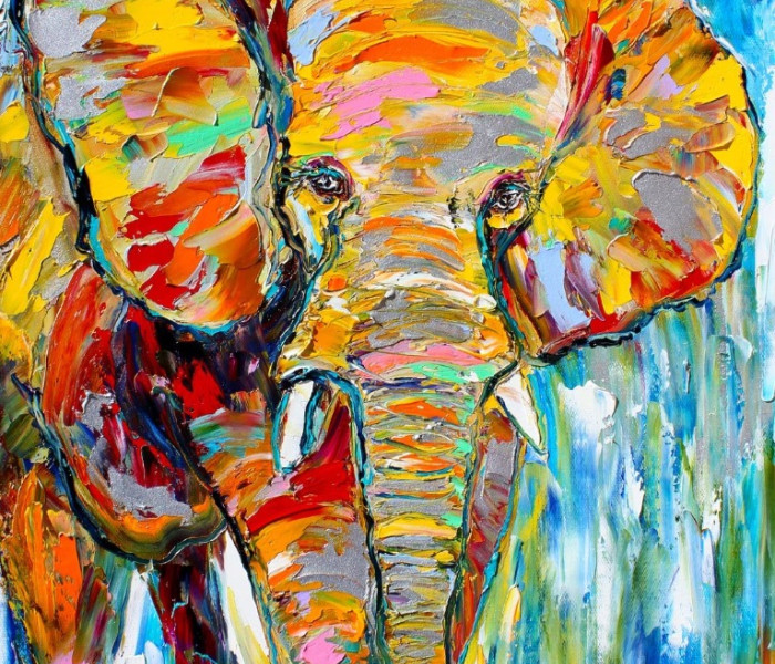 Puzzle - Enjoy - Barevný slon