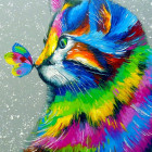 Puzzle - Enjoy - Krásná kočka a motýl