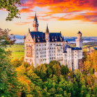 Puzzle - Enjoy - Zámek Neuschwanstein na podzim v Německu