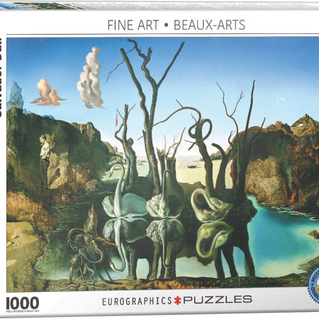 Salvador Dalí Labutě odrážející slony