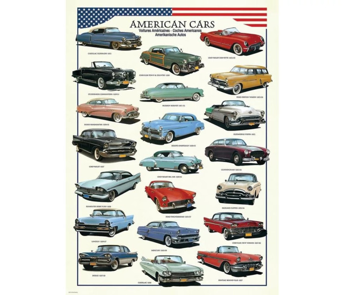 Puzzle - Eurographics - Americká auta 50. let