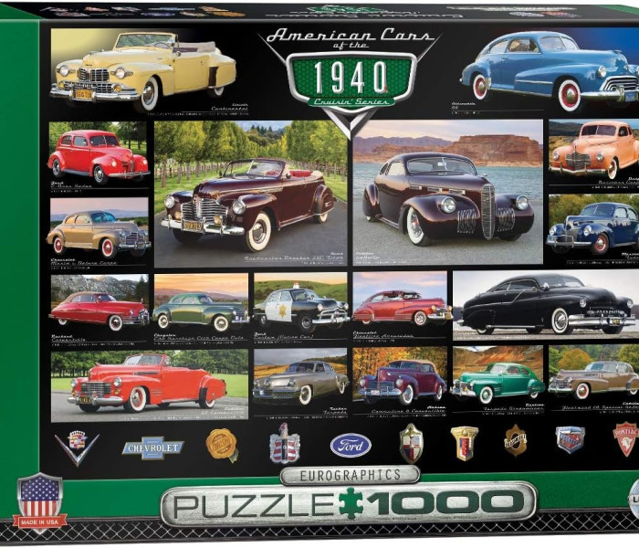 Puzzle - Eurographics - Americká auta 40. let