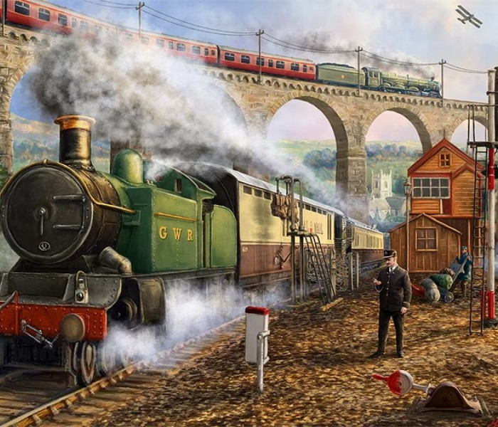 Puzzle - Falcon - Přeprava pošty po železnici