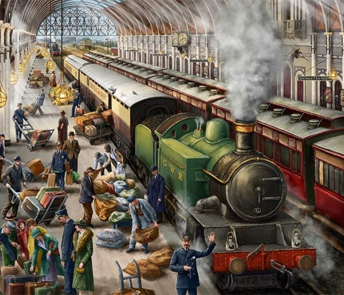 Puzzle - Falcon - Přeprava pošty po železnici