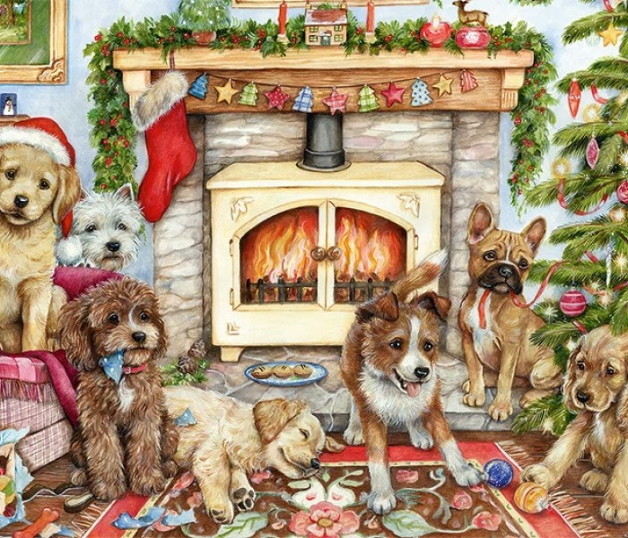 Puzzle - Falcon - Vánoční štěňátka