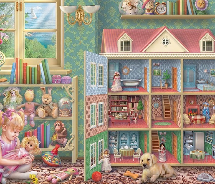 Puzzle - Falcon - Vzpomínka na domeček pro panenky