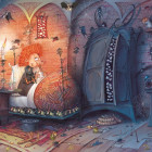 Puzzle - Grafika - Čarodějnická ložnice