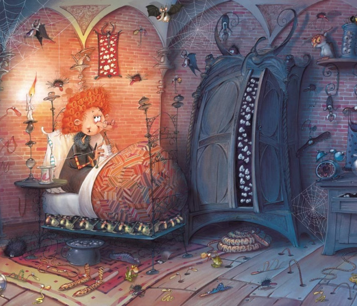 Puzzle - Grafika - Čarodějnická ložnice