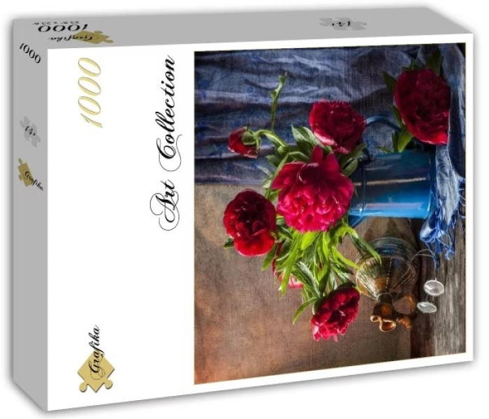 Puzzle - Grafika - Červené pivoňky