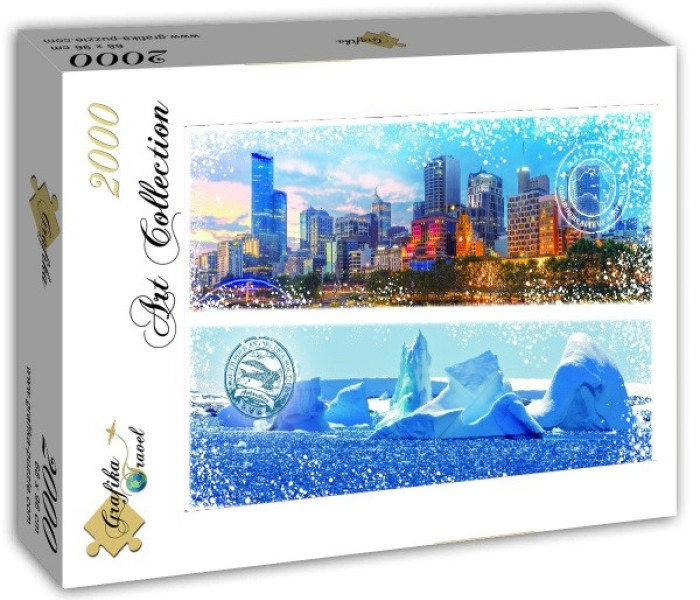 Puzzle - Grafika - Cesta kolem světa - Austrálie, Antarktida