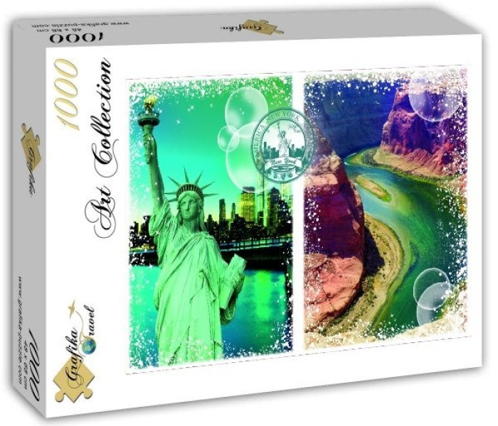 Puzzle - Grafika - Cesta kolem světa - Spojené státy americké