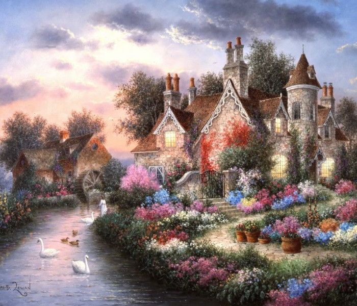 Puzzle - Grafika - Dom pri Mill Creek