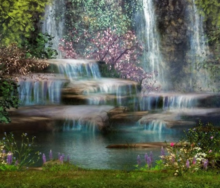Puzzle - Grafika - Kouzelný vodopád
