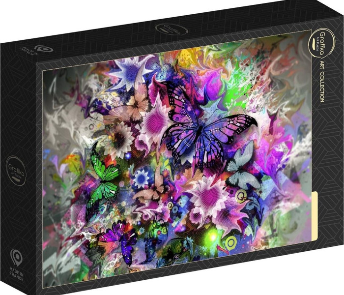 Puzzle - Grafika - Květiny a motýli