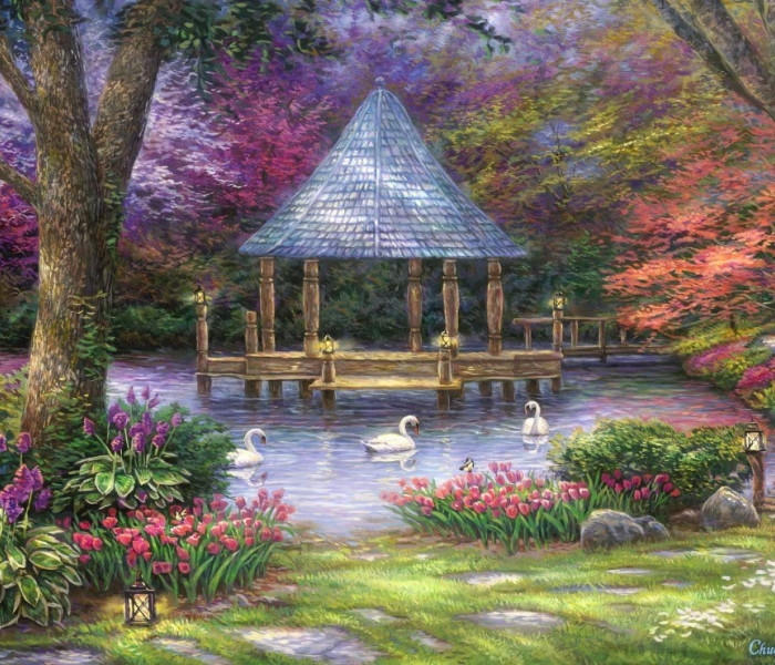 Puzzle - Grafika - Labutí jezero