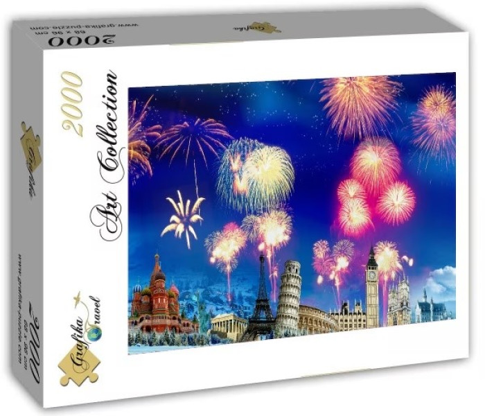 Puzzle - Grafika - Nový rok na celém světě