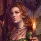 Puzzle - Grafika - Při světle svíčky