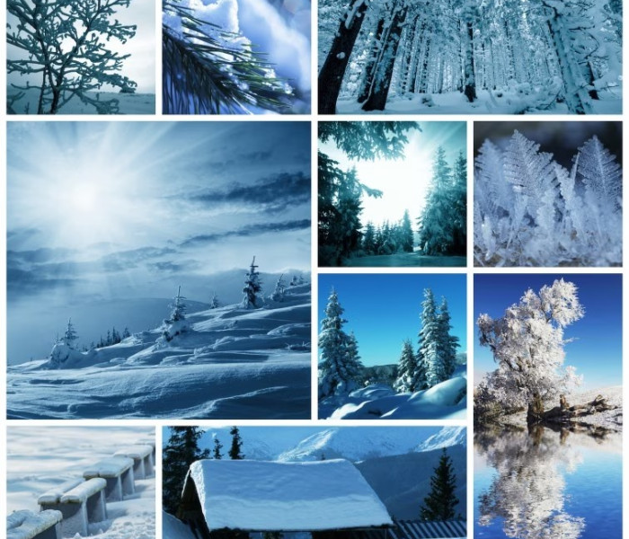 Puzzle - Grafika - Zimní koláž