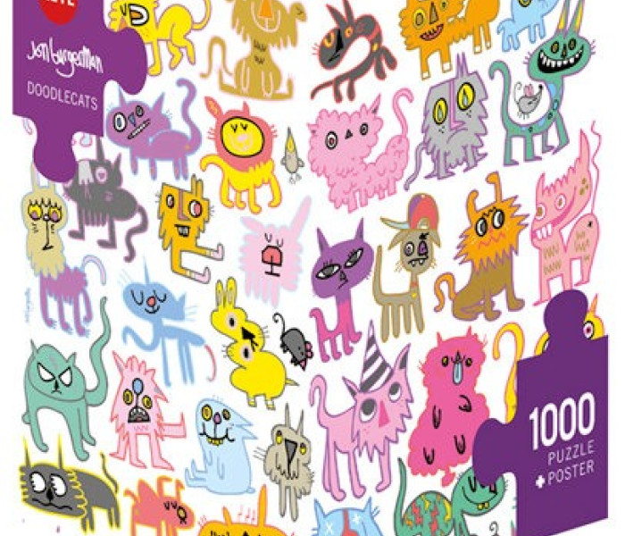 Puzzle - Heye - Čmáranice koček - Triangular puzzle