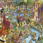 Puzzle - Heye - Králičí městečko - Triangular puzzle