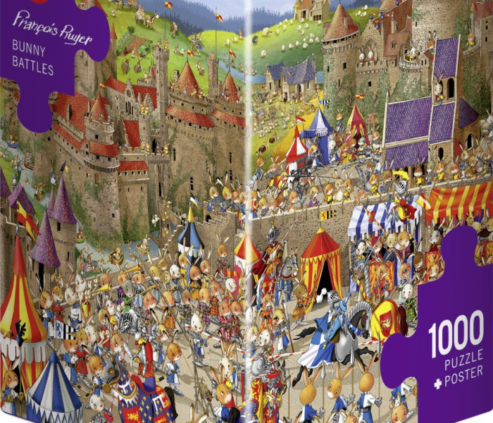 Puzzle - Heye - Králíčí turnaje - Triangular puzzle