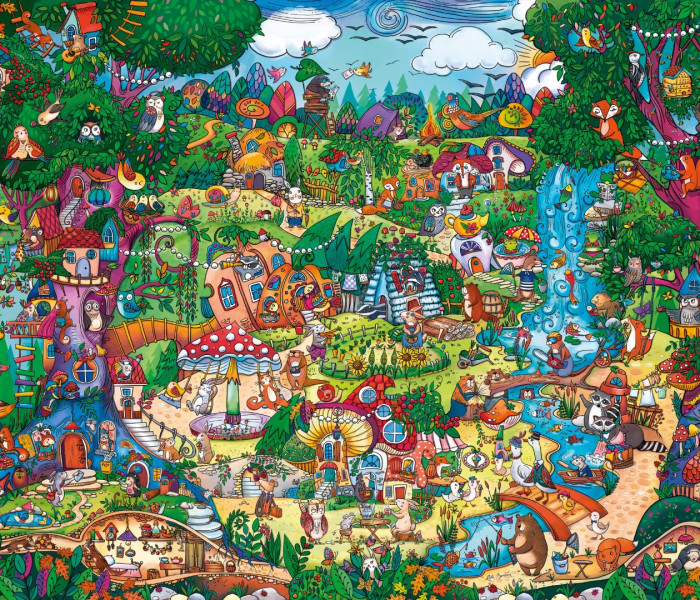 Puzzle - Heye - Kouzelný les - Triangular puzzle