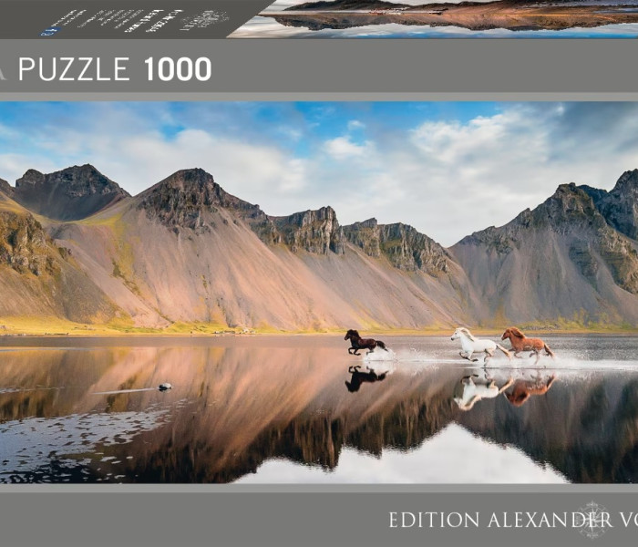 Puzzle - Heye - Islandští koně - Panoramatické puzzle