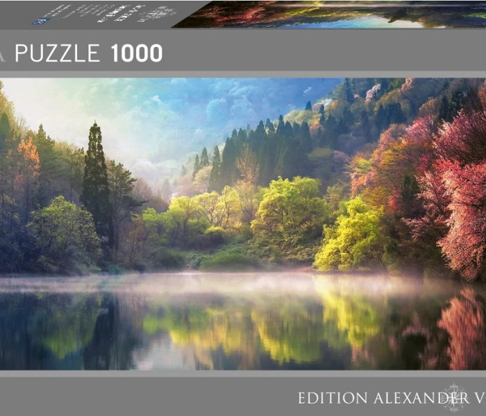 Puzzle - Heye - Jezero Serjangdži - Panoramatické puzzle