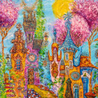 Puzzle - Heye - Růžové stromy