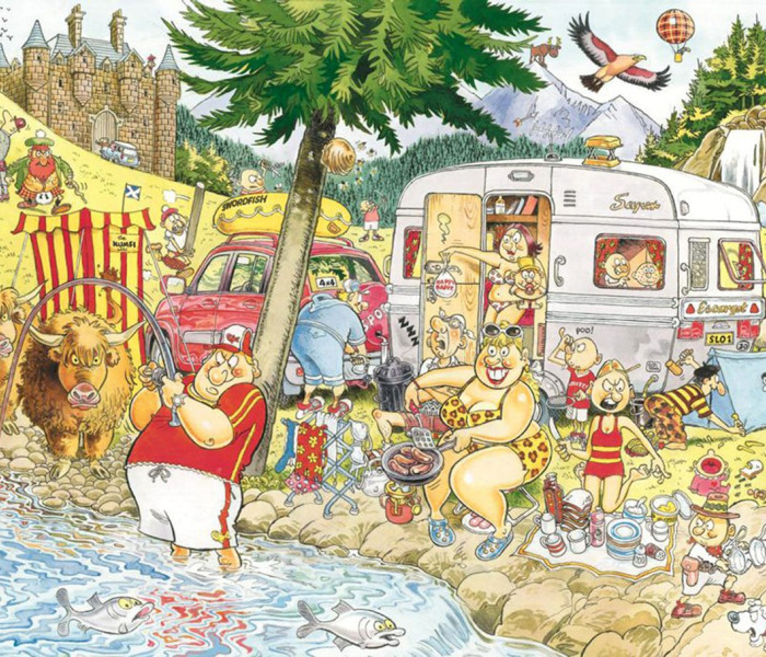 Puzzle - Jumbo - Rozruch v kempu! - WASGIJ Puzzle