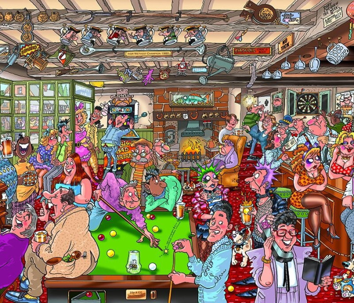 Puzzle - Jumbo - Zábava v hostinci - WASGIJ Puzzle