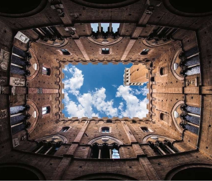 Puzzle - Ravensburger - Cortile del Podestà, Palazzo Pubblico, Siena, Itálie