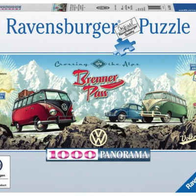 Přejeďte Alpy s VW! - Panoramatické puzzle