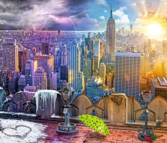 Puzzle - Ravensburger - 4 Roční období v New Yorku
