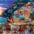 Puzzle - Ravensburger - Večeře v italském Positanu