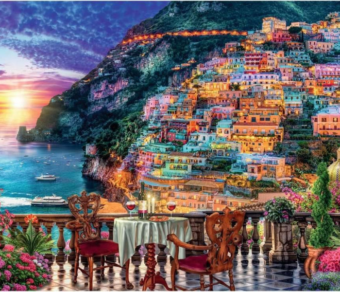 Puzzle - Ravensburger - Večeře v italském Positanu