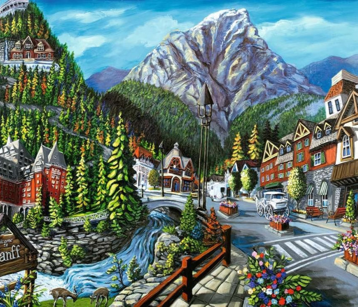 Puzzle - Ravensburger - Vítejte v Banffu