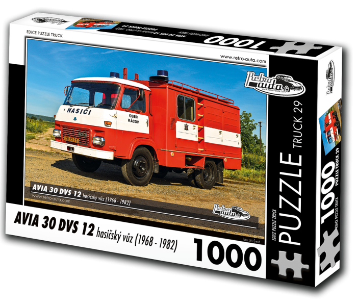 Puzzle - Retro-auta - Avia 30 DVS 12 hasičský vůz (1968-1982)