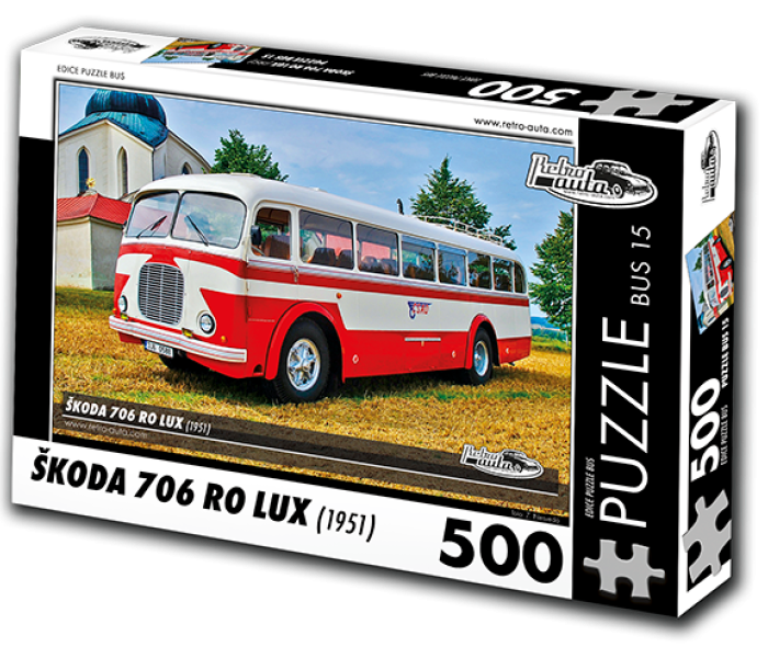 Puzzle - Retro-auta - Bus Škoda 706 RO LUX (1951)