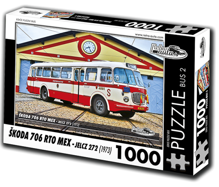 Puzzle - Retro-auta - Bus Škoda 706 RTO MEX (1973)